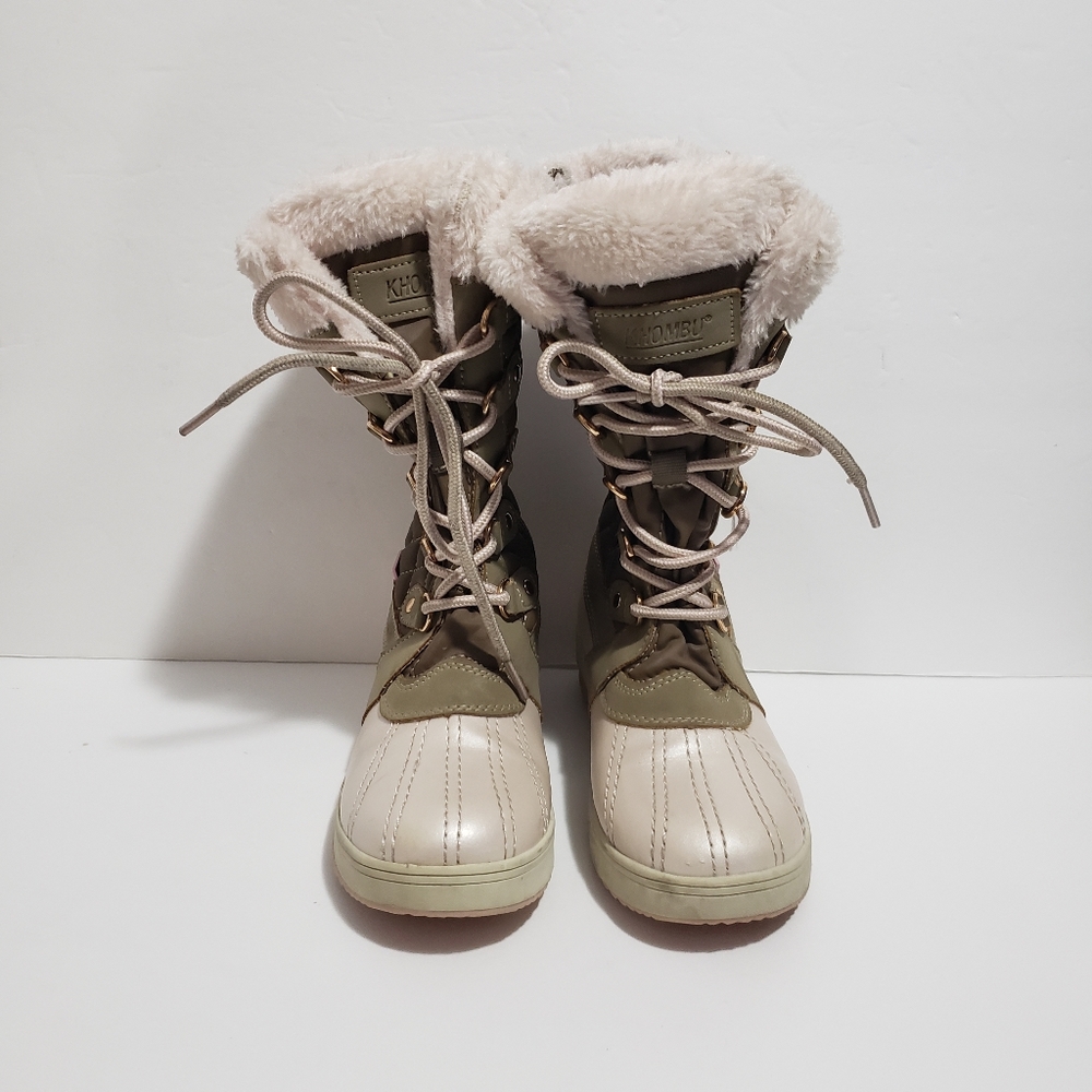 Khombu Kids' Jessie Waterproof Winter Boot Little/Big Kid fleece lined sz US 1